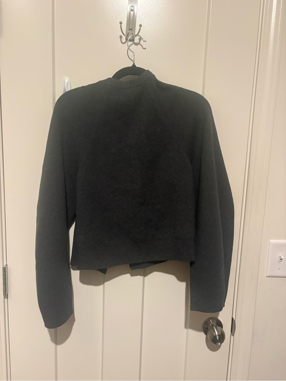 Sezane ANNE CARDIGAN Medium Mottled Charcoal Grey NWT - Picture 2 of 5